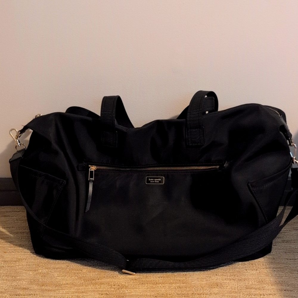 ♠️kate spade Chelsea Large Nylon Weekender Duffle Bag, Black